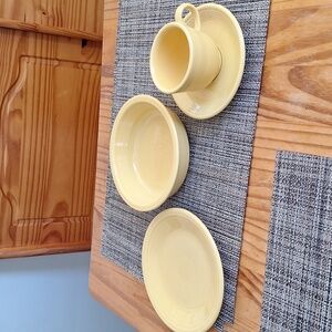 Fiestaware Sunflower Salad Plate, Bowl,  Cup & Saucer